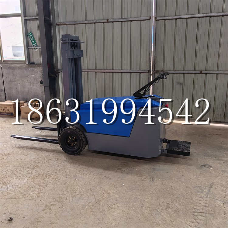 双城区全电动叉车插腿式堆高车液压装卸车1.5吨升高小型站驾式铲车